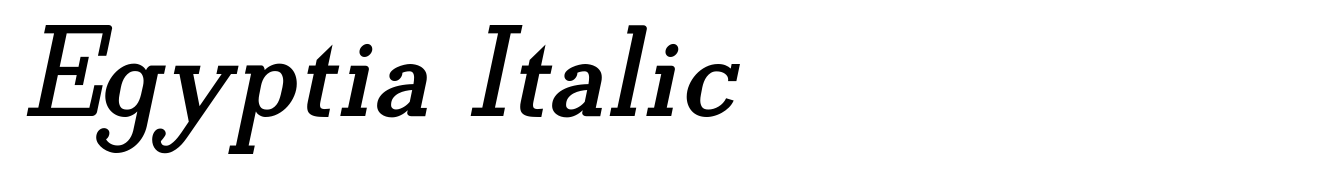 Egyptia Italic